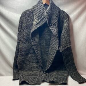 John & Jenn Gray knit wool blend cardigan size extra small
